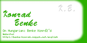 konrad benke business card